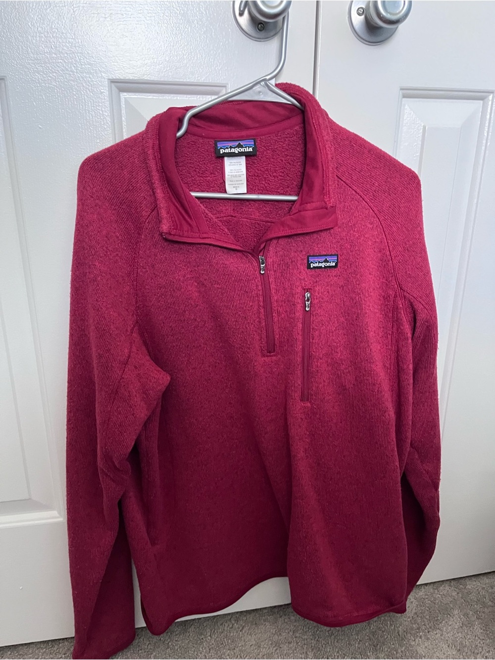 Red Patagonia Men’s Medium 1/2 zip better sweater pullover jacket